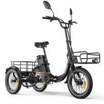 Niloxer KA1 Electric Cargo Tricycle For Adult 48V23AH Battery Electric Bike 16*2.3 Inch All-Terrain Tire Electric Bicycle Electric Tricycle 500W Motor juoda