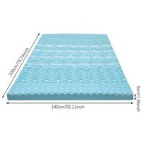 5-Zone Cooling Gel Memory Foam Mattress Topper Cooling Bed Pads Ergonomic Pressure Relief for Bedroom Back Pain Back Neck Shoulder Pain Sufferers