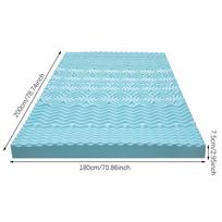 5-Zone Cooling Gel Memory Foam Mattress Topper Cooling Bed Pads Ergonomic Pressure Relief for Bedroom Back Pain Back Neck Shoulder Pain Sufferers