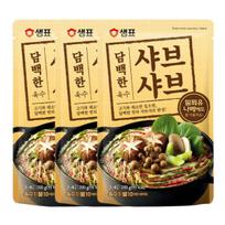 Sempio Clear Shabu Shabu Broth Base Savory Hot Pot Soup Stock 200g (3-4 Servings) Pack of 3 beige