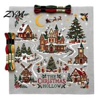 Christmas Cross Stitch Kit Kit, Winter Holiday DIY Embroidery Xmas Handcraft Kits Tree Craft for Adults, Home Decor Handmade Decorations B