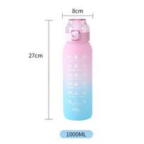 1000ml Tritan Sports Water Bottle With Straw Lid Handle - Leakproof BPA-Free High-Capacity Gym Office Travel 1L
