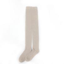 Womens Over Knee Cashmere Socks High Tube Slim Warm Versatile Solid Color Soccer Casual Wear One Size within 130 pounds white