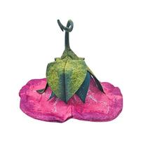 Soft Skin-friendly Morning Glory Hat Floral Stage Costume Hat  Party Photo Accessory violetinė