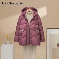 La Chapelle Women's Mid-Length Hooded Down Jacket 175/96A