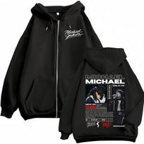 Singer Michael Jackson Classics Zipper Hoodies Rock Fashion Vintage Zip Up Pullovers Men Women Casual Long Sleeve Sweatshirts M juoda