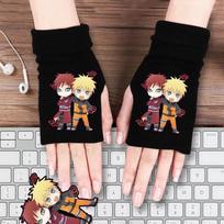 Naruto Anime Cosplay Black Gloves Akatsuki Itachi Bicycle Motorcycle Fingerless Warmer Wrist Gloves Toys for Children Adult Gift One Size black