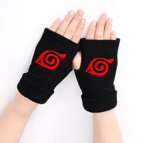 Naruto Anime Cosplay Black Gloves Akatsuki Itachi Bicycle Motorcycle Fingerless Warmer Wrist Gloves Toys for Children Adult Gift One Size beige