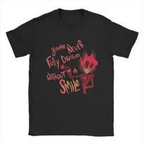 Alastor Hazbins Hotels T Shirt for Men Pure Cotton Funny T-Shirt Round Collar Tees Short Sleeve Tops 6XL XXXXL juoda