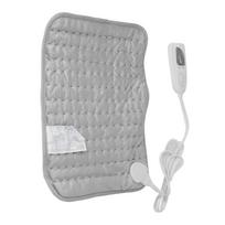 Electric Heating Pad Smart Timing Fast Heating 6 Temperature Mode Soft Material 40x30cm 15.7x11.8in Small Heating Pad for Back white