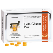 Imuninei sistemai PHARMA NORD BETA-GLUCAN PLUS, 90 tablečių