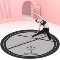 Apvalus smūgius sugeriantis, neslystantis garso izoliacijos kilimėlis šokinėjimui per šokdynę, jogai ir fitnesui Diameter 100 cm (Upgraded Silicone Base)