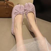 Madingi 2025 m. Japoniško stiliaus Tabi Ninja batai Moteriški Retro Suede Plokščiapadžiai Split Kopyto Pirštas Valties Batai Femme Mary Jeans Mocasins Balerinos Batai 42 beige