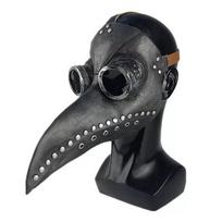 Helovino Cosplay Kaukė Karnavalinė Steampunk Plagės Snapas Helovino Šventės Kaukė Galvos Apdangalas Unisex Odinė Kaukė Varnos Formos Veidas style 2 gray