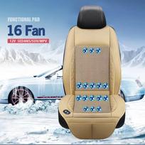 DC 12V 3D tarpinės automobilio vasaros vėsaus oro sėdynės pagalvėlė su 8Fan16Fan greitai pučiama ventiliacija sėdynės aušinimo Pat šaldoma sėdynė 12V-Suv and sedan white