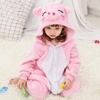 Kigurumi vaikams Vaikai Vienaragis Liūtas Pižama Žieminis Flanelinis Šiltas Miego Drabužis Berniukams Mergaitėms Gyvūnų Onesies Kombinezonai 8t pink