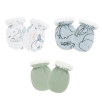 3 poros pastorintų ėriuko vilnos kūdikių pirštinių, apsaugančių nuo įbrėžimų, minkštų, elastingų, žieminių, šiltų naujagimių pirštinių, kūdikių rankų uždangalų, patogios apsauginės įrangos 0-1 metai white