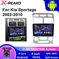 „Android 13“ automobilinis radijas, skirtas KIA Sportage 2 2002–2010 m. daugialypės terpės navigacijos grotuvas „CarPlay“ blokas Nėra DVD QLED WIFI DSP 9 colių 4 core 1GB+32GB carplay black