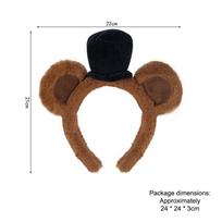 Mielas Meškiuko Ausų Lankelis Helovino Plaukų Juosta Gyvūno Kostiumas Vaikams Suaugusiems Vakarėlio Aksesuarai Helovino Cosplay A2 black