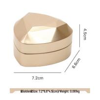 LED širdelės formos papuošalų dėžutė su šviesa žiedams ir karoliams beige