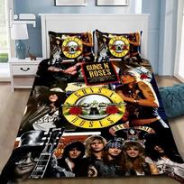 Išskirtinis patalynės komplektas Roko grupė G-Guns N R-Roses Miegamojo dekoravimas Antklodės užvalkalas Pagalvės užvalkalas Viengulis Dvigulis Karališkas dydis Dovana 140x200cm
