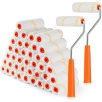 Microfiber Paint Roller,Mini Paint Roller Covers,Small Paint Rollers for House Painting with Paint Roller Frame,Wall Painting Tool oranžinė