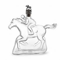 Vintage Horse Rider Shaped Glass Whiskey Decanter Premium Clear Crystal Liquor Dispenser Bar Tabletop Decor Ornament white