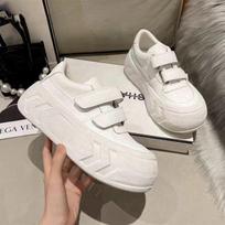 Velcro big head platform bread shoes autumn new college style sports leisure height increase 40 balta