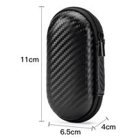 Portable Eva Phone Charger Shaver Zipper Bag Protection Case Hard Disk Data Cable Headphone Storage Pocket Pouch black