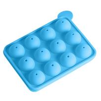Non Stick Cupcake  Muffin Pan  Odor  Silicone 12 Balls Tray Lollipop mėlyna
