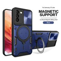 Skirtas Samsung Galaxy S21 Plus dėklui, atsparus smūgiams šarvai, magnetinis laikiklis, žiedinis telefono dėklas, skirtas Galaxy S 21 FE S21 Ultra S21FE galinis dangtelis For Galaxy S21 Plus black