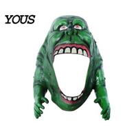 Adult Masque Latex Hood Halloween Masque, Spooky Frog Full Head for Halloween, Masquerade Party, Cosplay Costume, Role Playing Prop Character gray