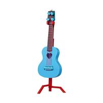 Gitara yra grojama, derinama ir leidžia garsą. mėlyna