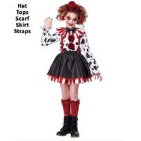 Žaidimo tema Džokerio kostiumas moterims, suaugusiems, Helovino Cosplay, su tampriu audiniu, pasirodymams White Child,130cm black