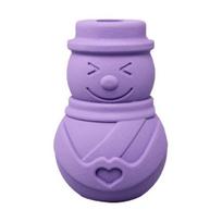 Snowman Shape Dog Chew Toy Bite-resistant Soft Rubber Boredom Relief Teeth Cleaning Pet Teething Molar Interactive Toy Pet Supplies L