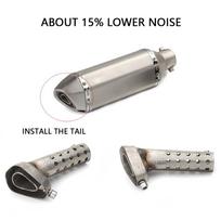 high quality Universal Front Mid End DB Killer slip on for Motorcycle Exhaust Muffler Stainless Noise Sound Eliminator Type A gray