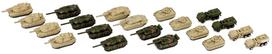 MI Series World Modern Tank Set 1 with 2 Metal Merkava Tanks Model MI09SP Pit-Road 1/700 Mk.II (Plastic Kit) beige