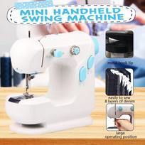 Mini AC100-240V LED Electric Sewing Machine Dual Speed Switch Automatic Thread Wind Sewing Tools gray