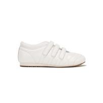 Cowhide version three Velcro casual moral training shoes leather functional Mary Jane single shoes women's bowling shoes 40 white