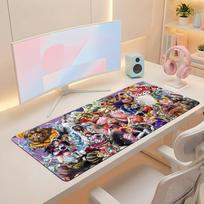 One Piece Straw Hat Pirates Gaming Mouse Pad Large Rubber Keyboard Desk Mat With 2MM Stitched Edge Design 30cmx60cm(11.8x23.6inch) white