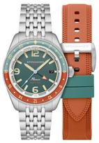 Fluss GMT Automatic Automatic 15 ATM Water Sapphire Green [SPINNAKER] Watch, Winding, Resistant, Crystal, Dial, SP-5120-33, Men's [Used] žalia