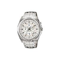 Casio Edifice 100M Waterproof Casual Versatile Quartz Movement Stainless Steel Strap Watch Men watches White EF-328D-7A White Dial white