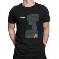 Belaidis smūginis gręžtuvas T-shirtai vyrams Festool Humoro 100% medvilnės marškinėliai Apvalus kaklas Trumpomis rankovėmis T-shirtai Nauja Prekių Partija M gray