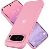 Originalus skysto silikono, odai draugiškas, minkštas dėklas Google Pixel 10A 10 9 Pro XL 8 7 6 A belaidžiam įkrovikliui apsaugantis dangtelis Funad Pixel 9 Pro rožinė