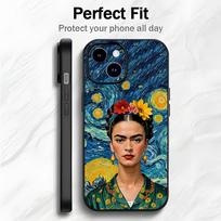 Creative Mexican Abstract Art F-Frida Kahlo Phone Case Phone Case Soft Packaging Lightweight For iPhone17 16 15 14 13ProMax iphone17promax black