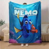 1 vnt., Nemo Dory ir Nemo pledas Minkštas ir jaukus pledas sofai, lovai, kelionėms 75X95CM gray