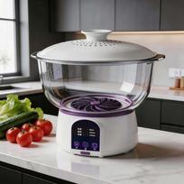 3 SMART MODES Fruit Purifier 4000MAH Vegetable Washing Machine Food Purifier Machine  Food Safety 3.8L-Purple