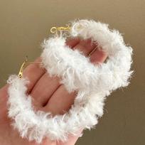 Super fairy atmosphere smart exquisite flower accessories beautiful earrings ins wind gentle fairy air playful smart versatile beige