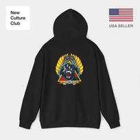 SCREAMING PANTHER Santa Monica Airlines Natas Kaupas Skateboard Hoodie Print M black