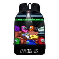 Among Us Childrens School Backpack With Oxford Fabric Breathable Design For Elementary Students Style A black